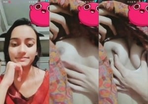 Indian girl strips and proudly displays sexy breasts for you.