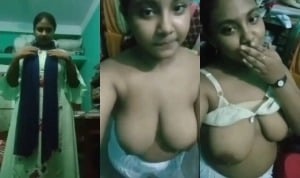 Desi porn: Girl strips then fingers her pussy
