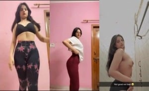 Part 3 of a cute desi girl showing off all parts of her bare skin