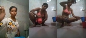 Amateur desi girl's shaved pussy.