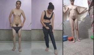 Sexy Indian girl strips and reveals her naked form