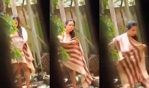 Amateur desi wife in bath cam shot