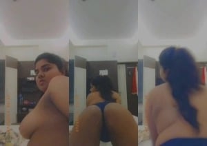 Horny desi bbw girl in porn showing off huge breasts for sex toys masturbate