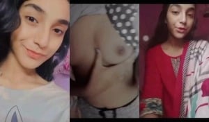 Indian girl strips and proudly displays sexy breasts for you.