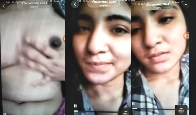 Girl shows off her indian breasts