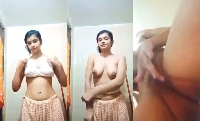 Desi indian girl shows off her cute body naked in a sex video.