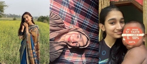 Amateur porn: cute indian girl showing off all of it.