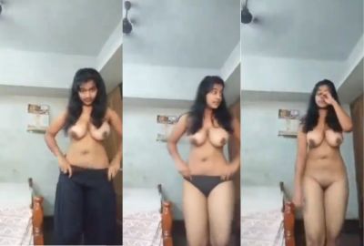 Amateur desiporn: Nude Punjabi girl filming MMS for boyfriend